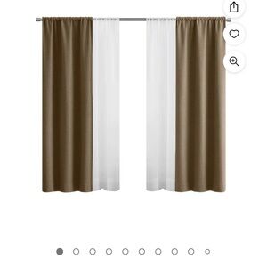 2 sets of 63” inch blackout 4 piece curtains. Brand new.